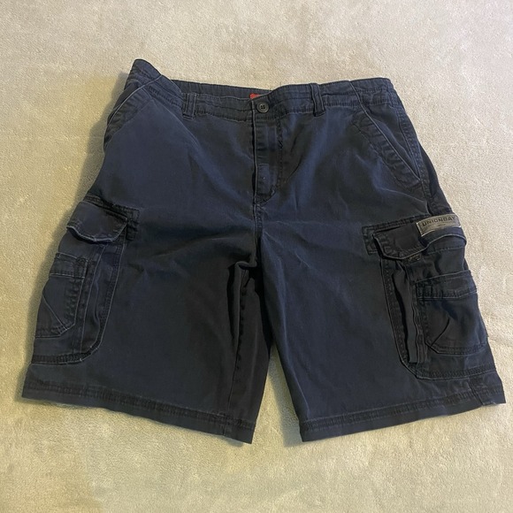 Union Bay Shorts Men 38 Blue Cargo Outdoors Workwear Hiking Heavyweight Solid - Picture 1 of 10